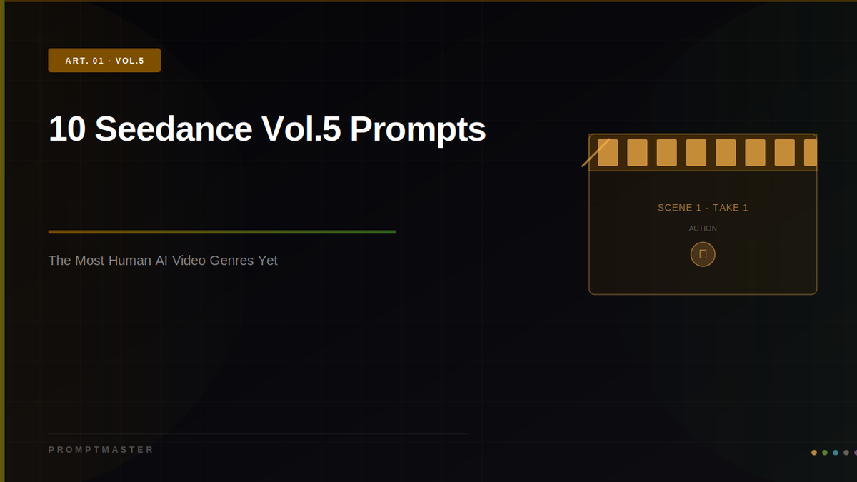 10 Seedance 2.0 Vol.5 Prompts — The Most Human AI Video Genres Yet