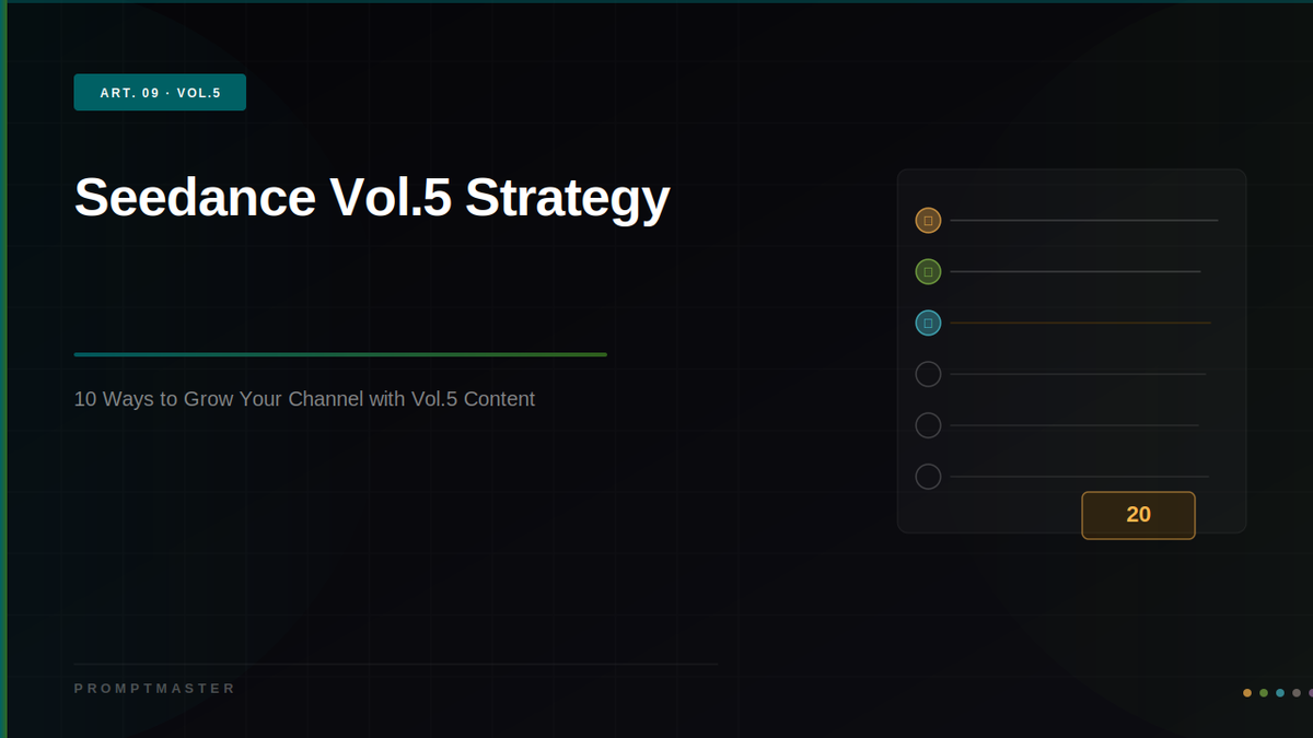 10 Ways to Grow Your Channel with Seedance 2.0 Vol.5 Content