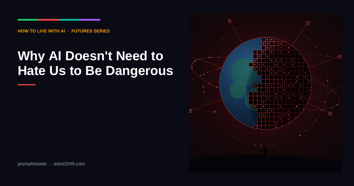Why AI Doesn't Need to Hate Us to Be Dangerous