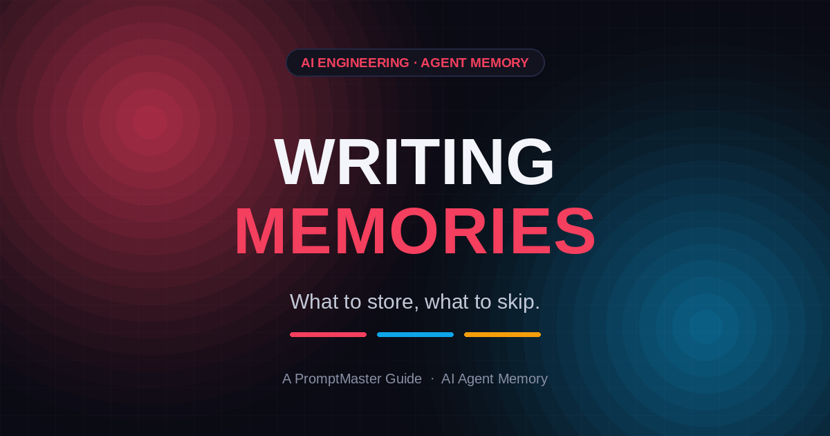 Writing Agent Memories: What to Store and What to Skip