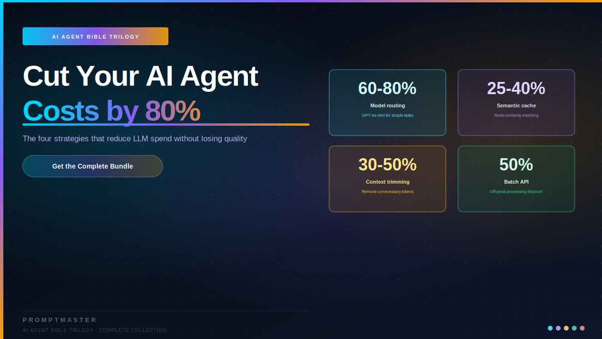 Cut Your AI Agent API Costs by 80% — The Complete Optimisation Playbook
