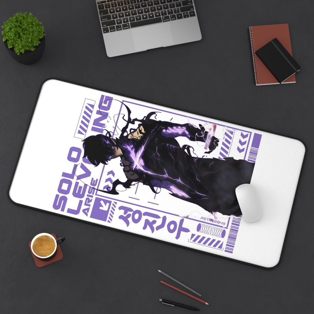 SOLO LEVELING - Sung Jinwoo - ARISE - Anime Desk Mat with Solo Leveling Design, Gaming Mouse Pad, Home Office Decor, Gift for Gamers