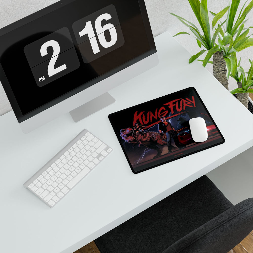 KUNG FURY - Inspired Desk Mat, Gamer Desk Accessories, Retro Office Decor, Unique Gift for Gamers, Computer Mousepad