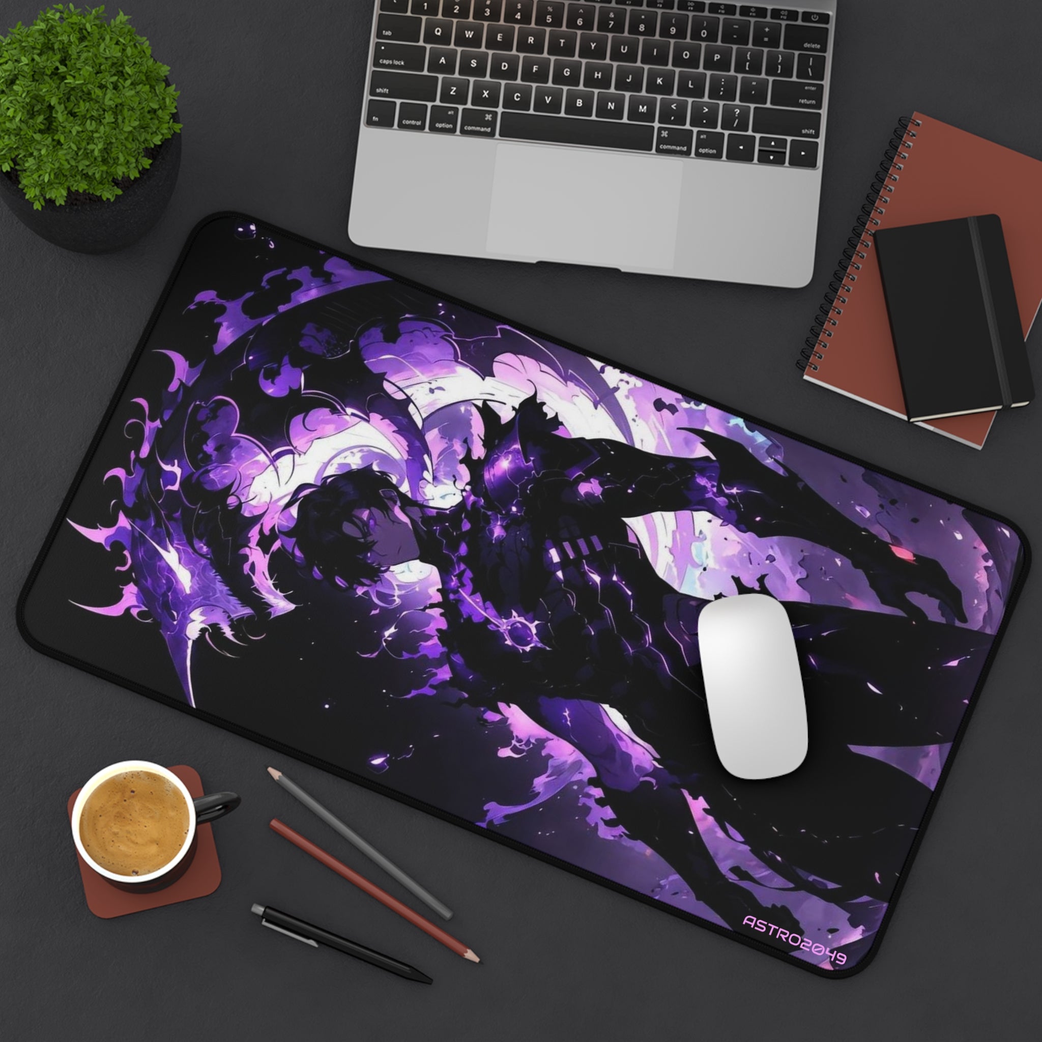 SOLO LEVELING - Sung Jinwoo - ARISE - Galaxy-Themed Desk Mat - Aesthetic Gaming Mouse Pad, Stylish Office Decor, Unique Gift Idea