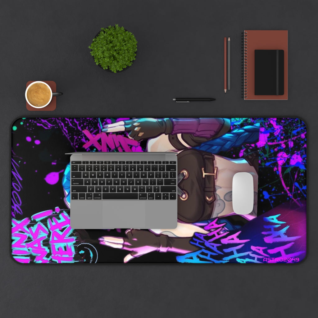 League of Legends - Arcane: JINX - Vibrant Desk Mat with Edgy Design - Perfect for Gamers, Home Office, Unique Gift, and Halloween Vibe