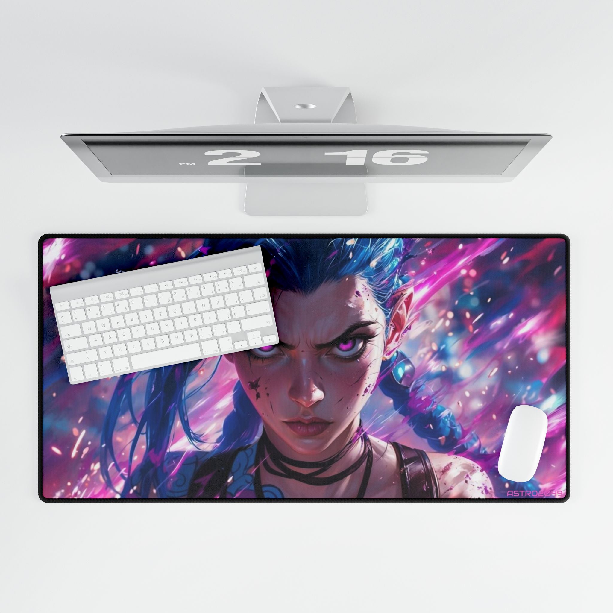 League of Legends - Arcane: JINX - Vibrant Gamer Desk Mat | Artistic Gaming Pad for Home Office, Computer, Custom Desk Accessories, Gift