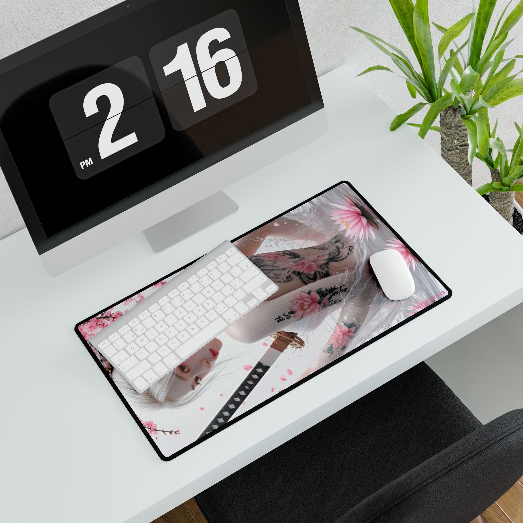 CYBERPUNK - GEISHA - SAMURAI - Elegantly Designed Desk Mats - Aesthetic Workspace Decor, Perfect for Gamers, Artists & Home Office