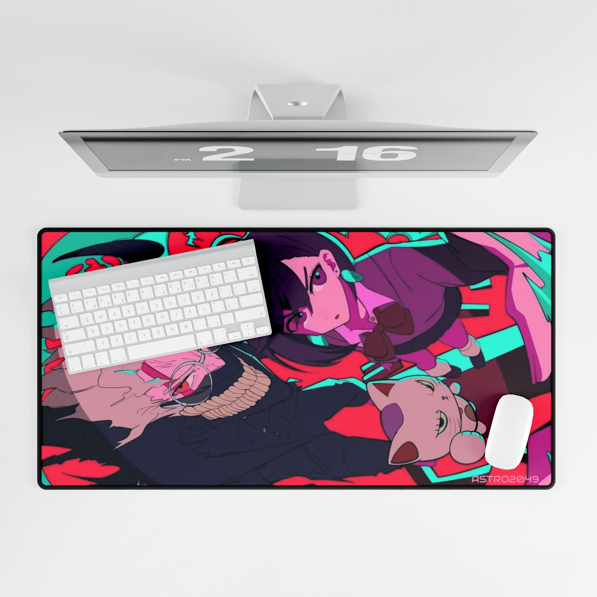 DANDADAN: Momo / Okarun - Vibrant Anime Desk Mat for Gamers, Gaming Desk Pad, Colorful Mouse Pad, Stylish Office Decor