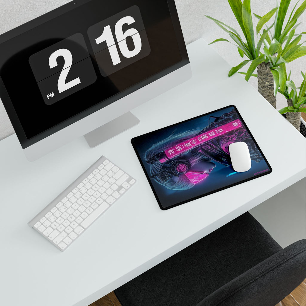 CYBERPUNK - SAMURAI - Futuristic Desk Mats for Gamers, Gaming Desk Accessories, Cyberpunk Mousepad, Stylish Office Decor