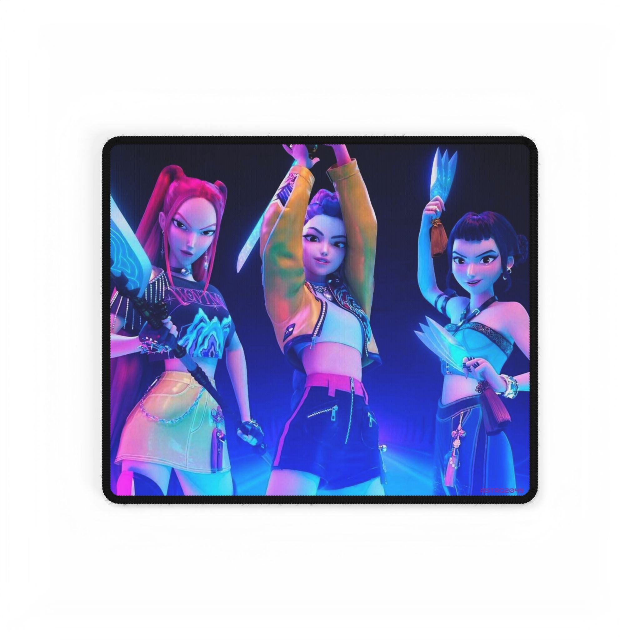 KPop Demon Hunters - HUNTRIX - Vibrant Gaming Desk Mat with Stylish Character Design, Office Decor, Gamer Gift, Colorful Mouse Pad