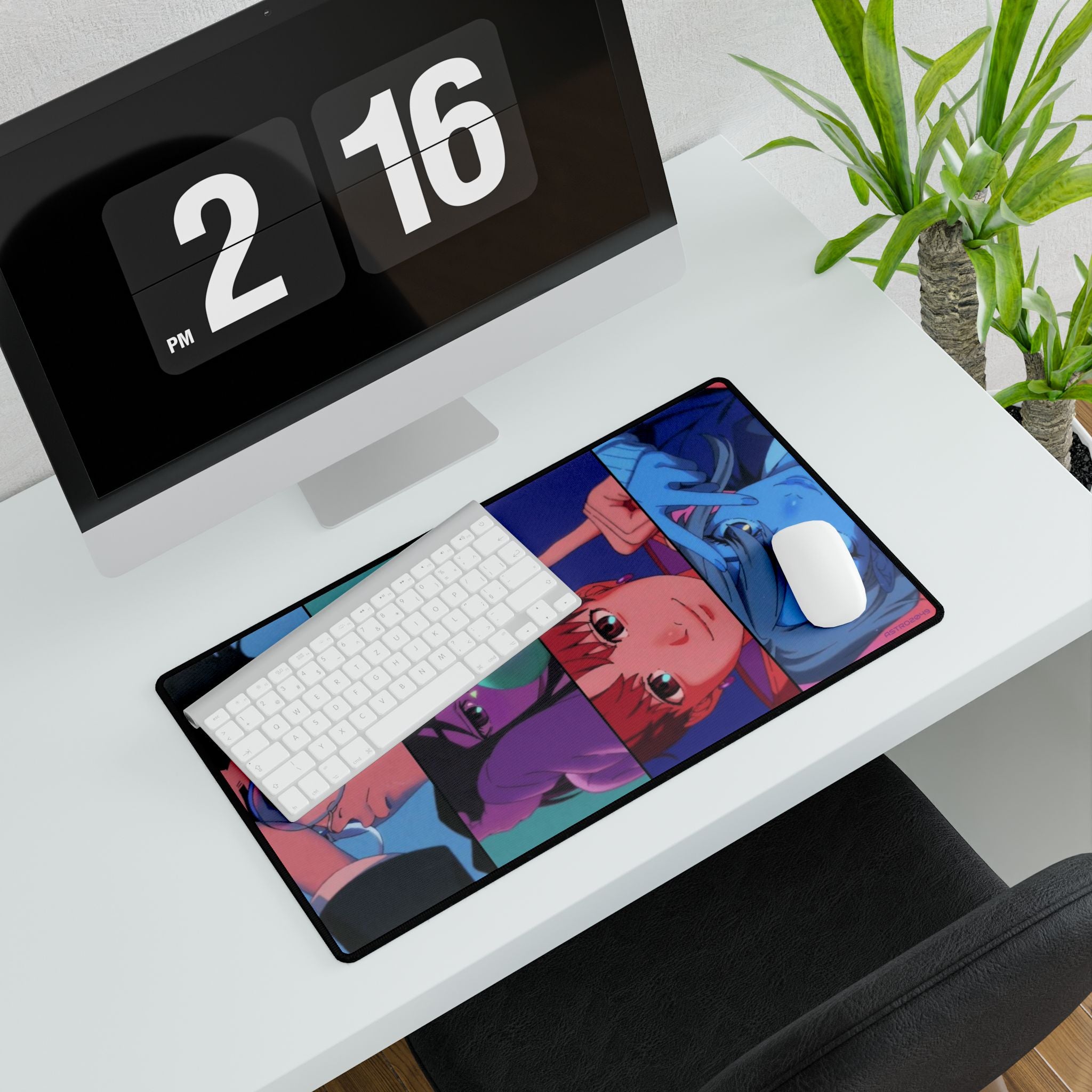 DANDADAN: Momo / Okarun - Vibrant Desk Mats for Gamers, Aesthetic Desk Accessories, Retro Anime Mouse Pad, Gift for Students