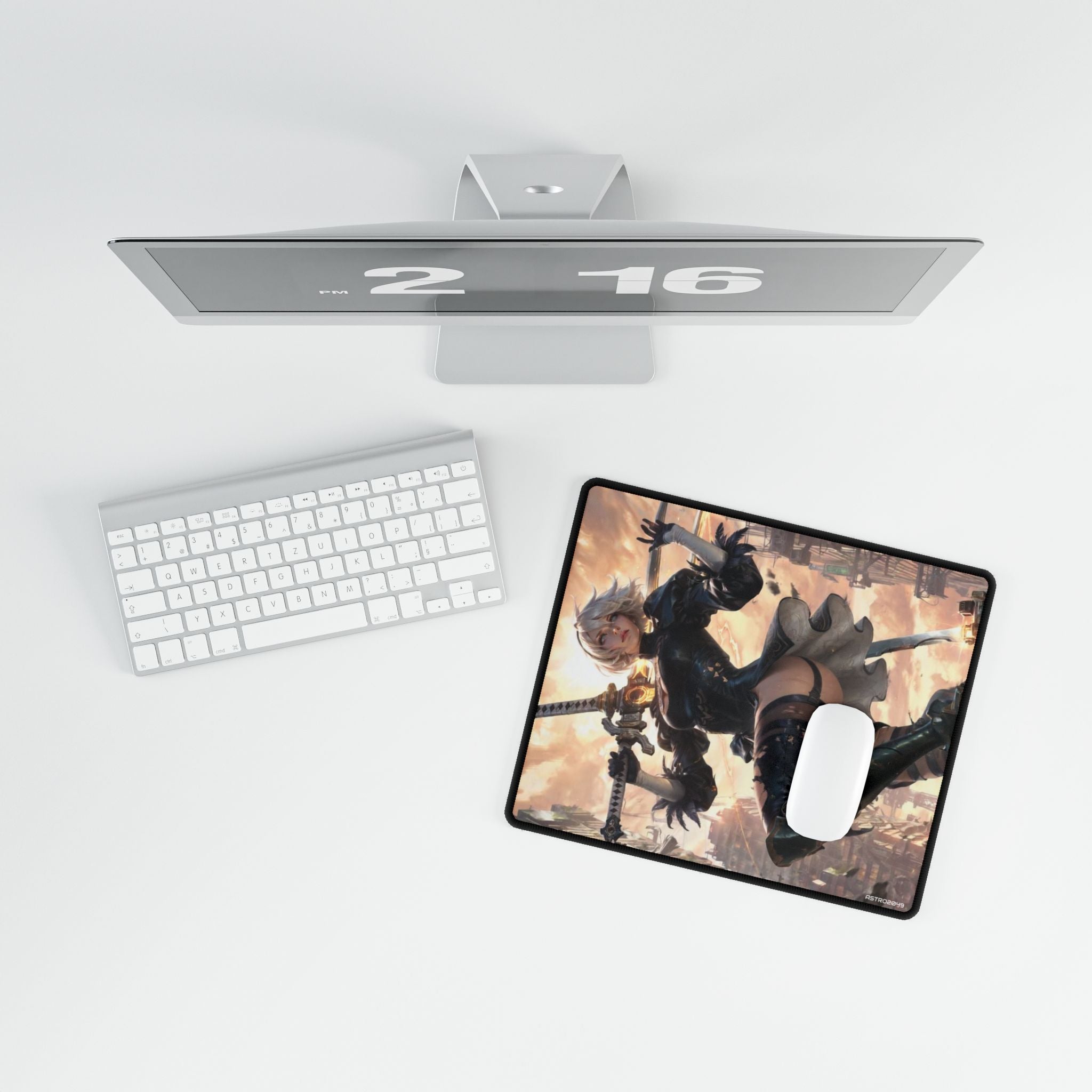 Nier: Automata - 2B - Anime-Inspired Desk Mat for Gaming and Office, Large Mouse Pad, Creative Workspace Decor, Nerdy Gift for Gamers