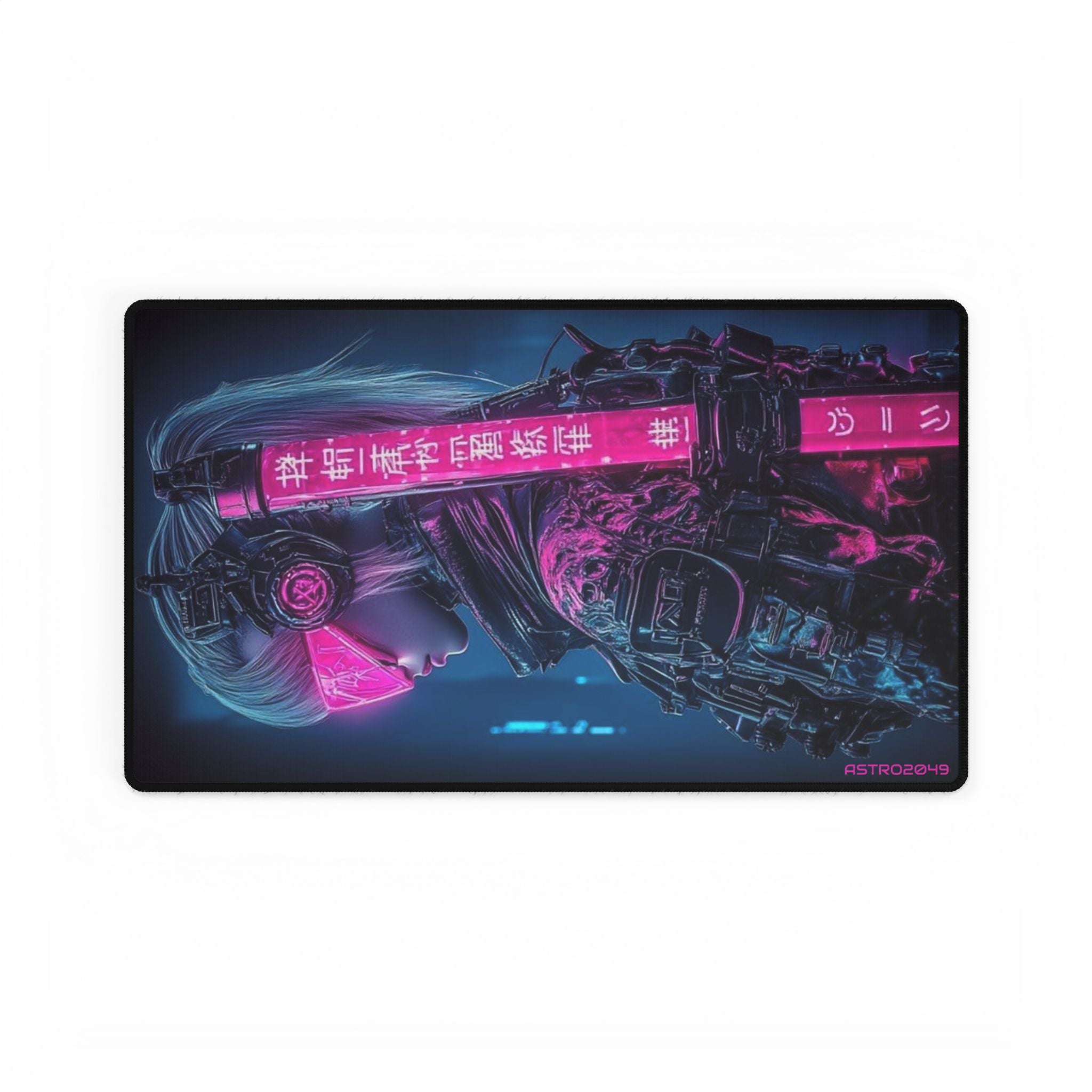 CYBERPUNK - SAMURAI - Futuristic Desk Mats for Gamers, Gaming Desk Accessories, Cyberpunk Mousepad, Stylish Office Decor