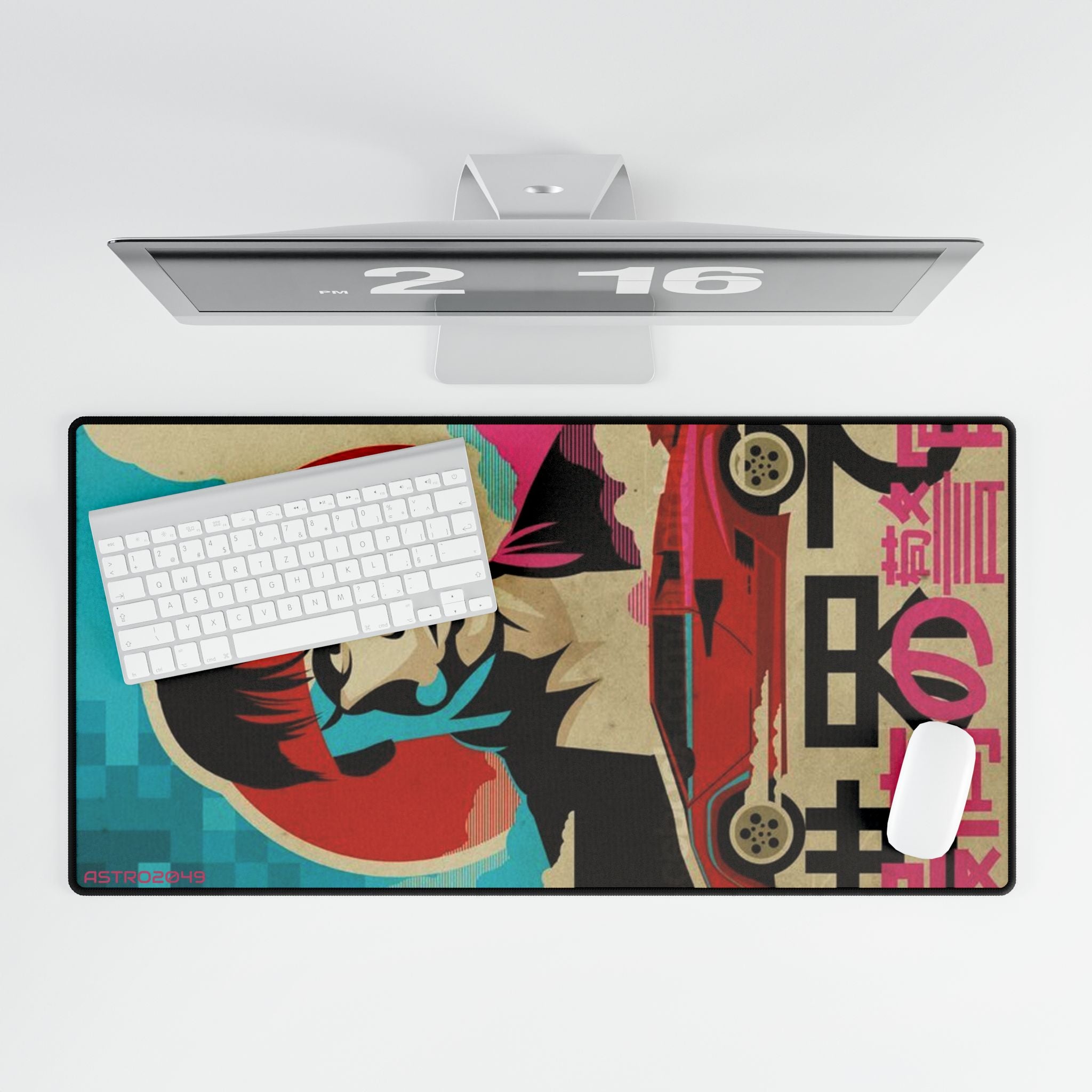 KUNG FURY - Stylish Gaming Desk Mats for Home Office, Anime Themed Desk Accessories, Ergonomic Mouse Pad, Desk Decor, for Gamers