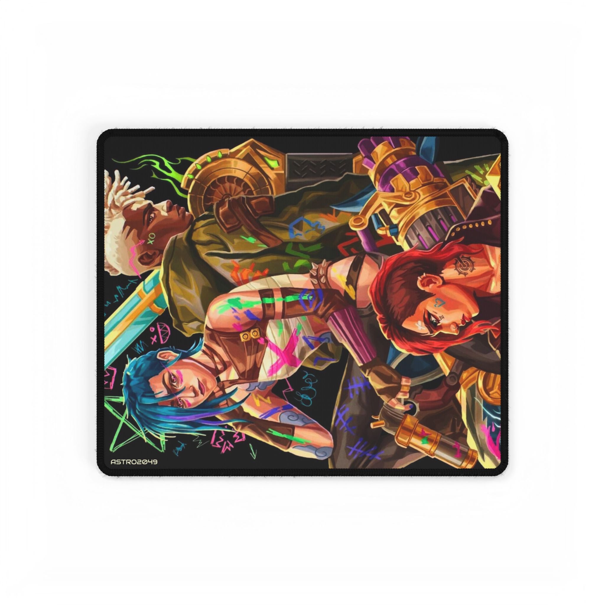 League of Legends - Arcane: JINX - Vibrant Gaming Desk Mat, Colorful Mouse Pad, Office Decor, Gamer Gift, Desk Accessory, Home Office