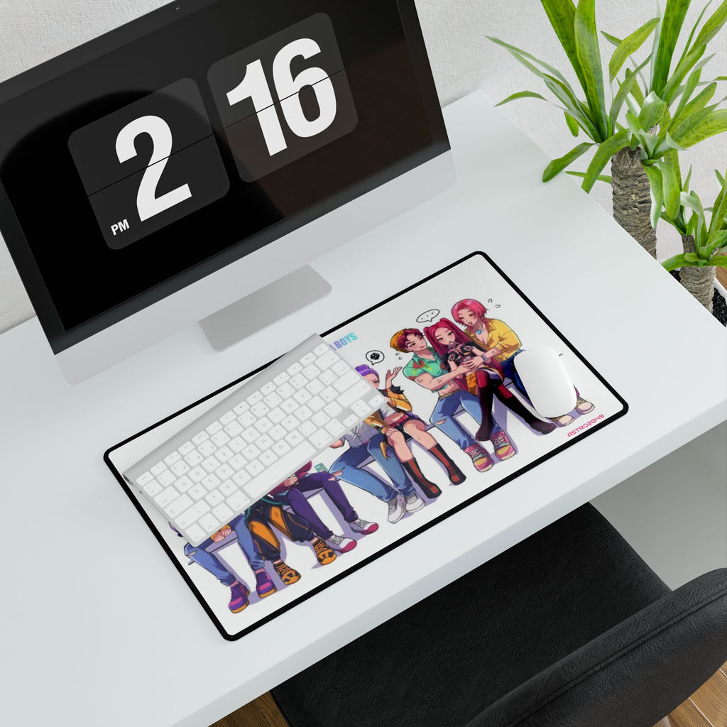 KPop Demon Hunters - HUNTRIX - Anime-Themed Desk Mat, Perfect for Gamers and Office Decor, Notifications Desk Accessory, Cute Desk Organizer