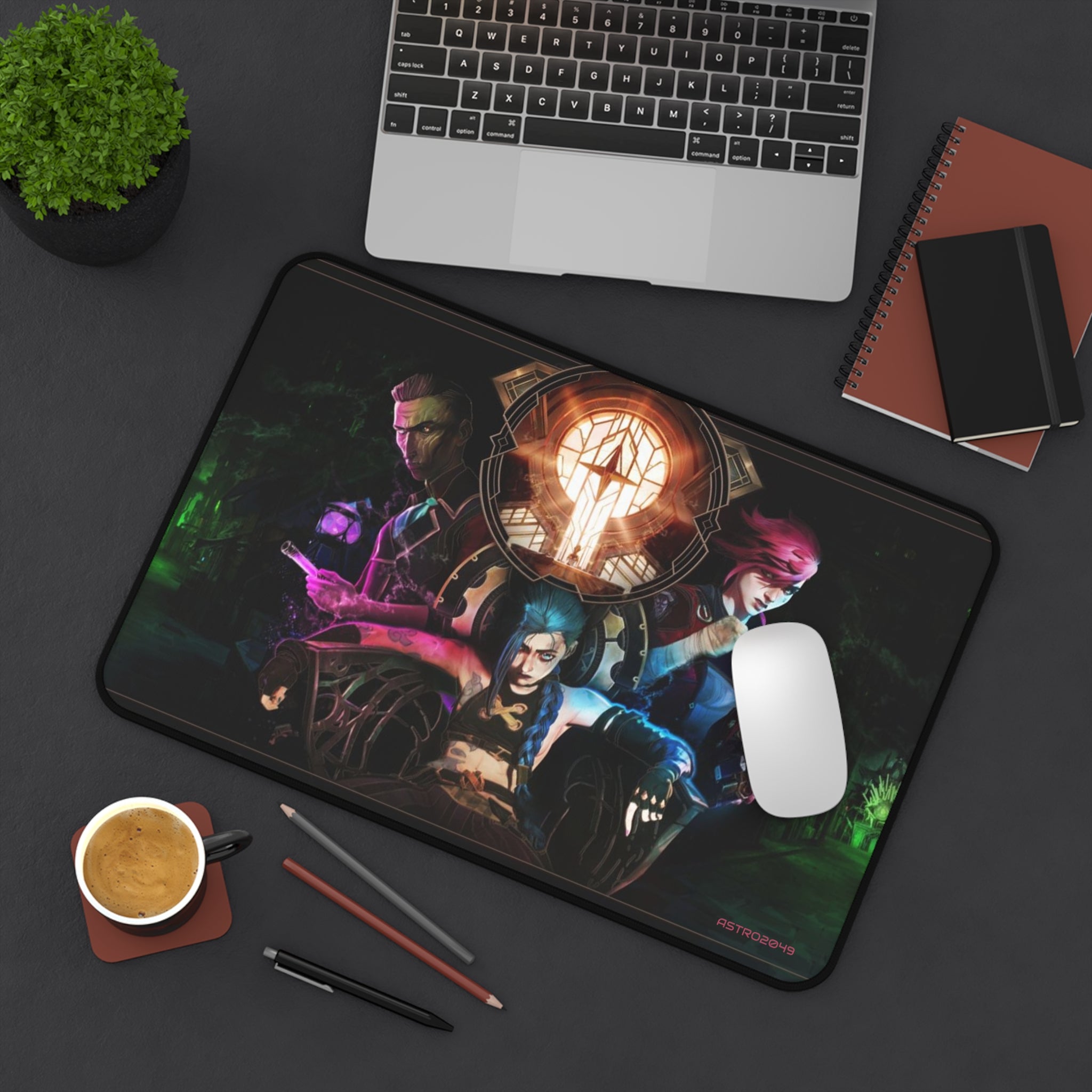 League of Legends - Arcane: JINX - Vibrant Gaming Desk Mat, Ergonomic Mouse Pad, Gamer Gift, Stylish Desk Accessory, Unique Workstation Mat
