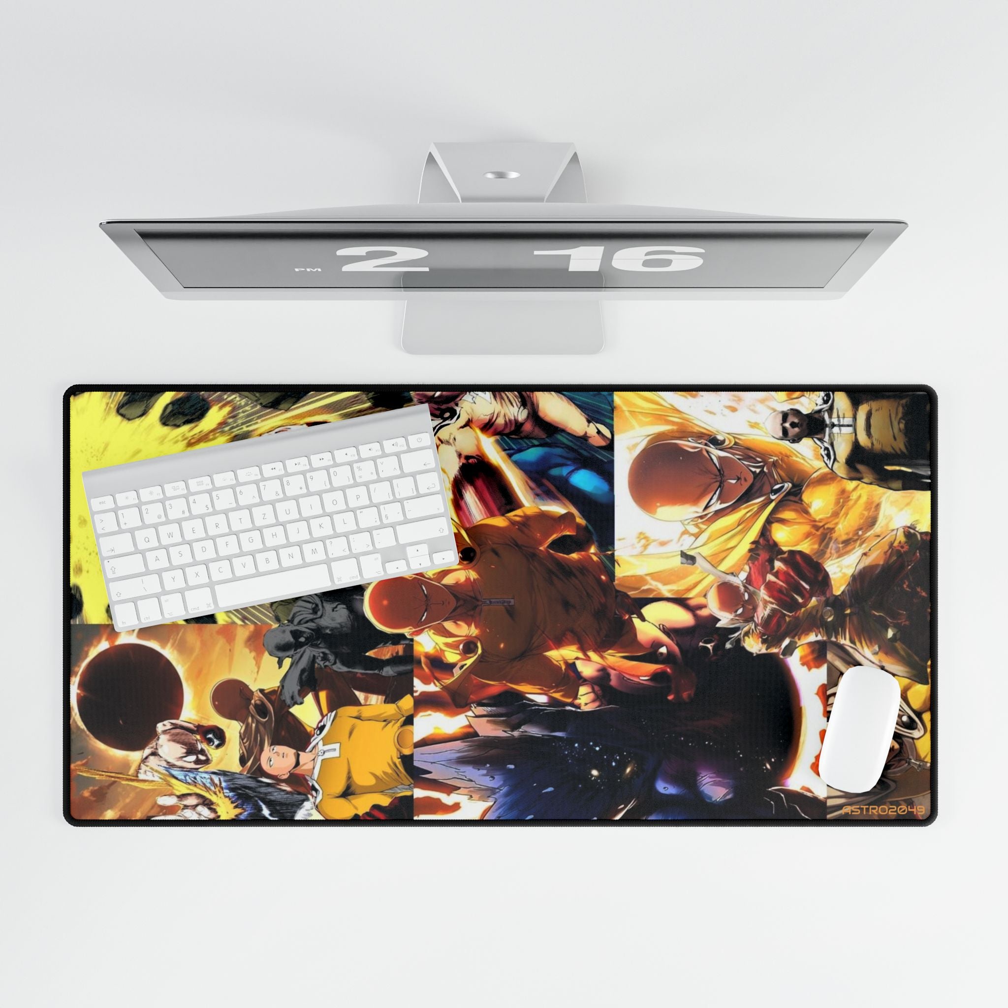 ONE-PUNCH MAN: Saitama - Vibrant Desk Mat for Gamers | Customizable Gaming Mouse Pad, Office Desk Accessories, Cool Desk Decor