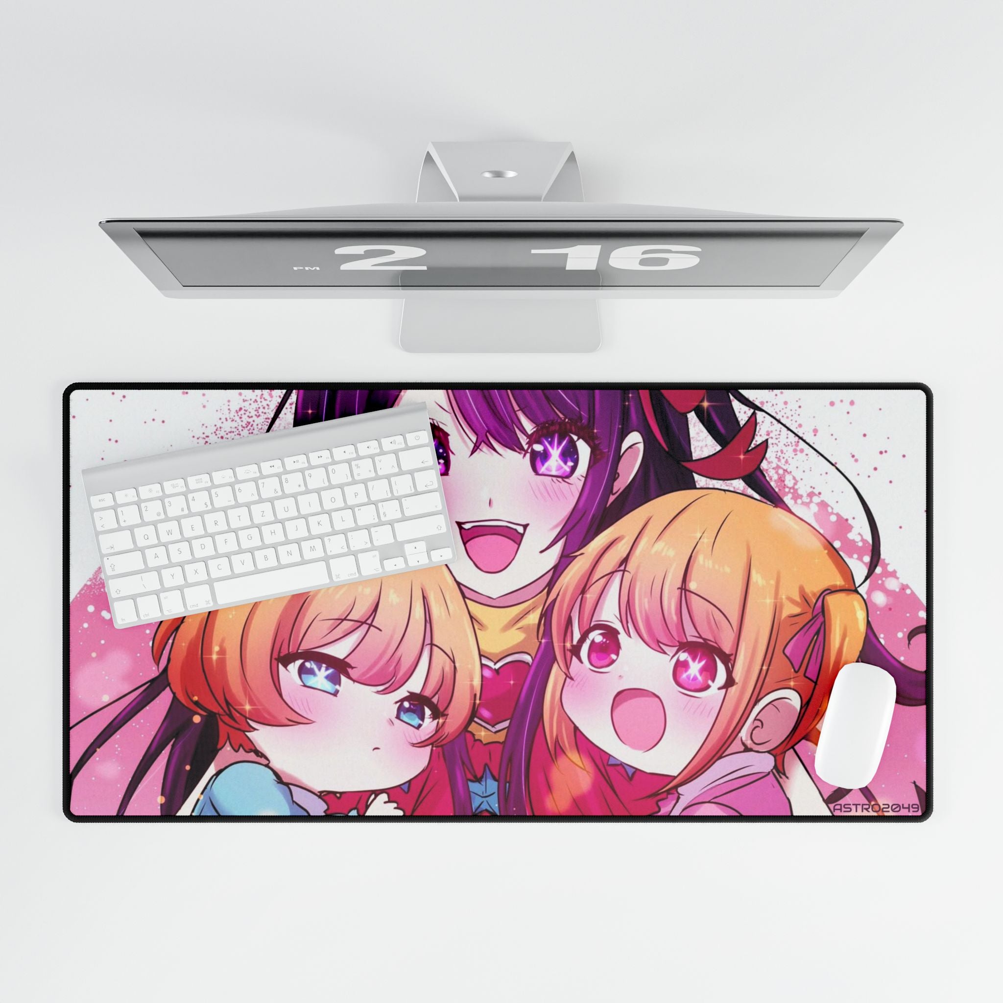 OSHI NO KO - Anime-Themed Desk Mat for Gamers, Cute Desk Decor, Mouse Pad Replacement, Office Gift, Kids Room Accessory