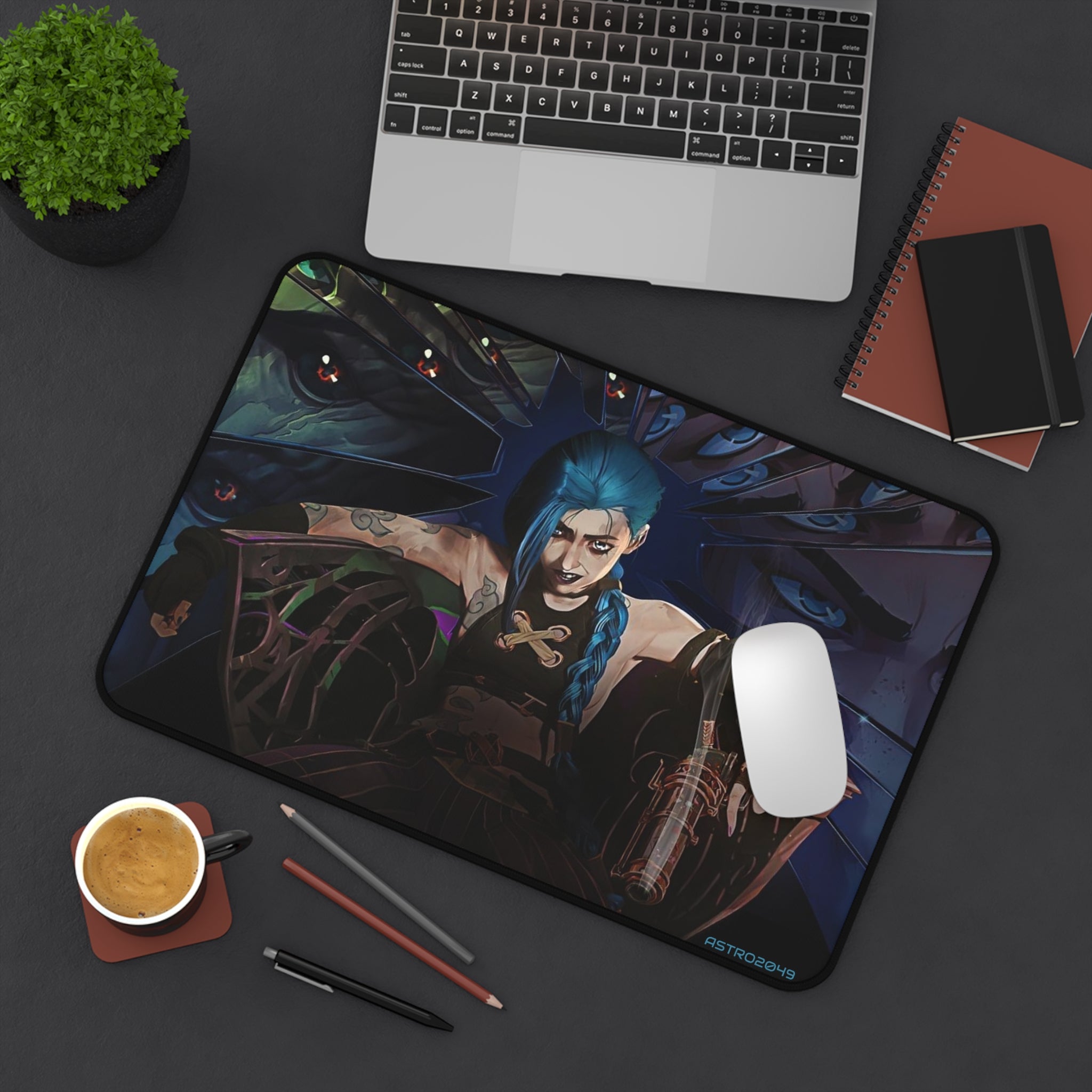 League of Legends - Arcane: JINX  - Vibrant Gaming Desk Mat | Cool Jinx Design | Perfect for Gamers, Unique Gifts, Desk Accessories