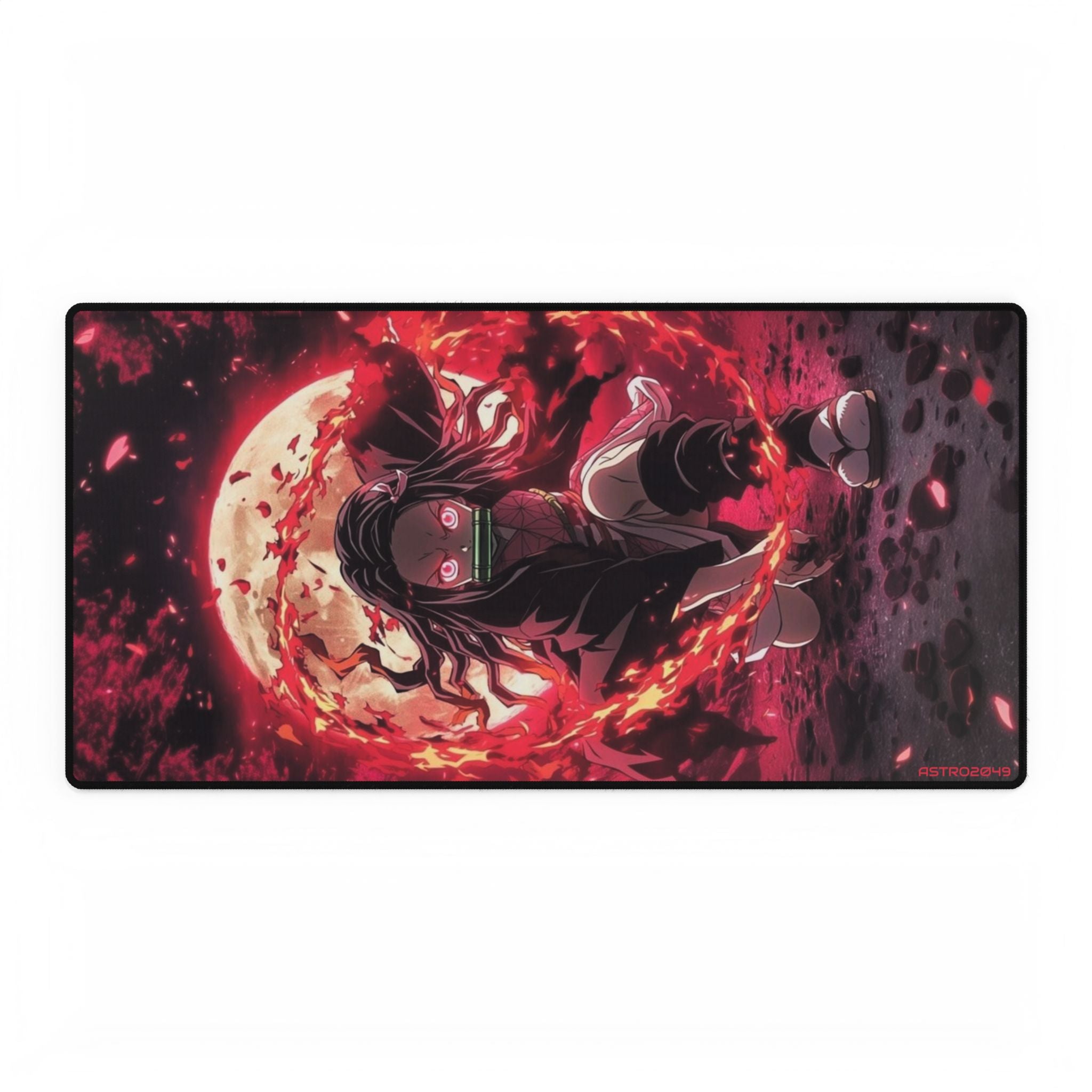 DEMON SLAYER - Kimetsu no yaiba - Anime-Themed Desk Mat with Unique Art, Gamer Desk Accessories, Home Office Decor, Anime Gifts for Fans