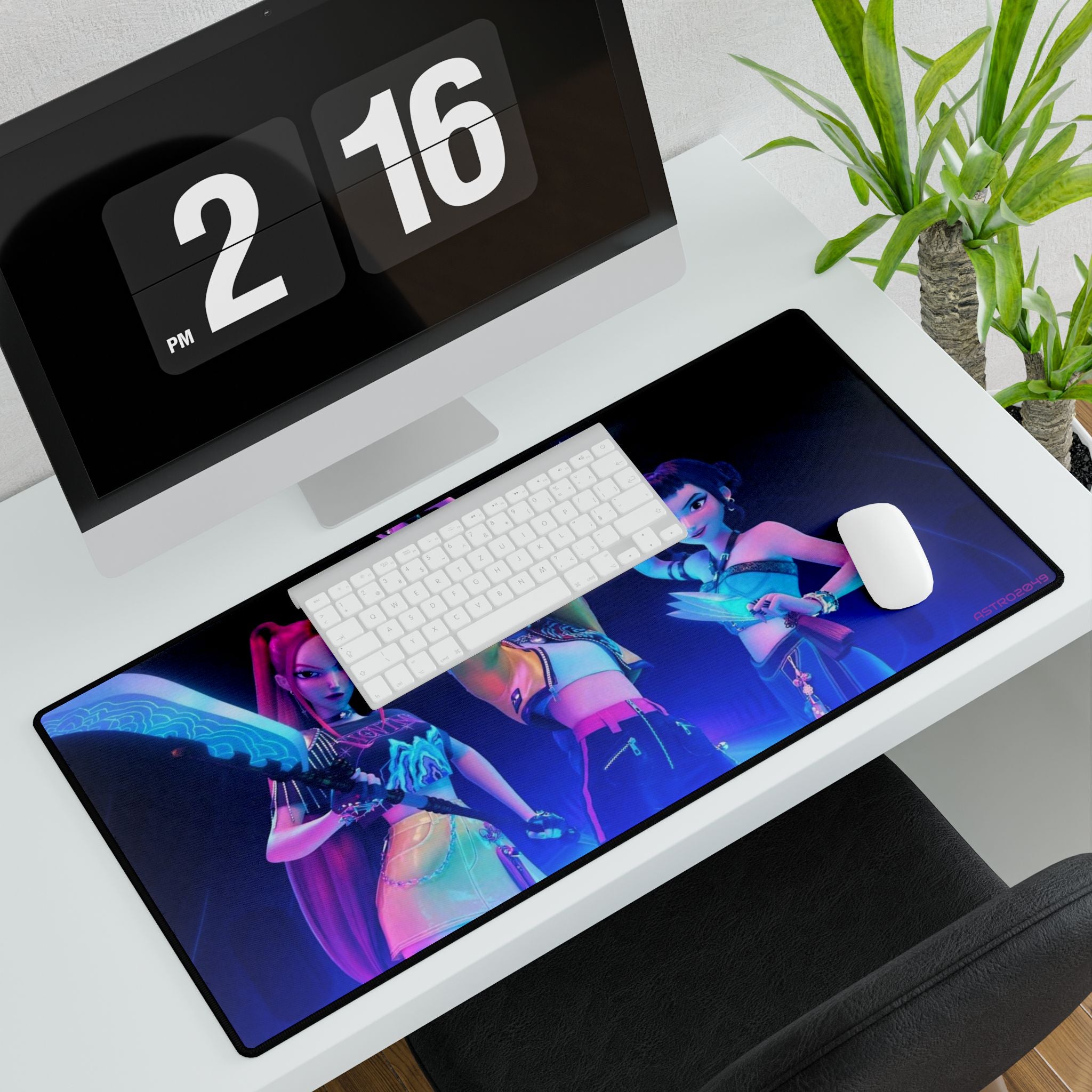 KPop Demon Hunters - HUNTRIX - Vibrant Gaming Desk Mat with Stylish Character Design, Office Decor, Gamer Gift, Colorful Mouse Pad
