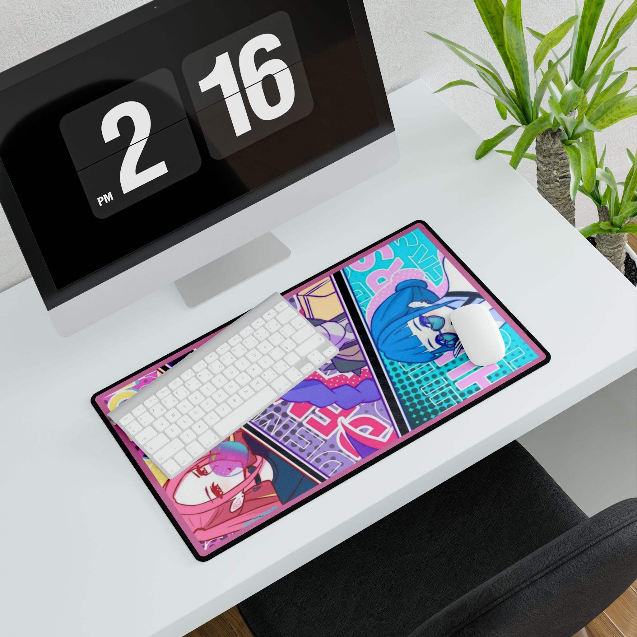 KPop Demon Hunters - HUNTRIX - Vibrant Gaming Desk Mat Featuring Anime Characters | Perfect for Gamers, Students, or Office Decor