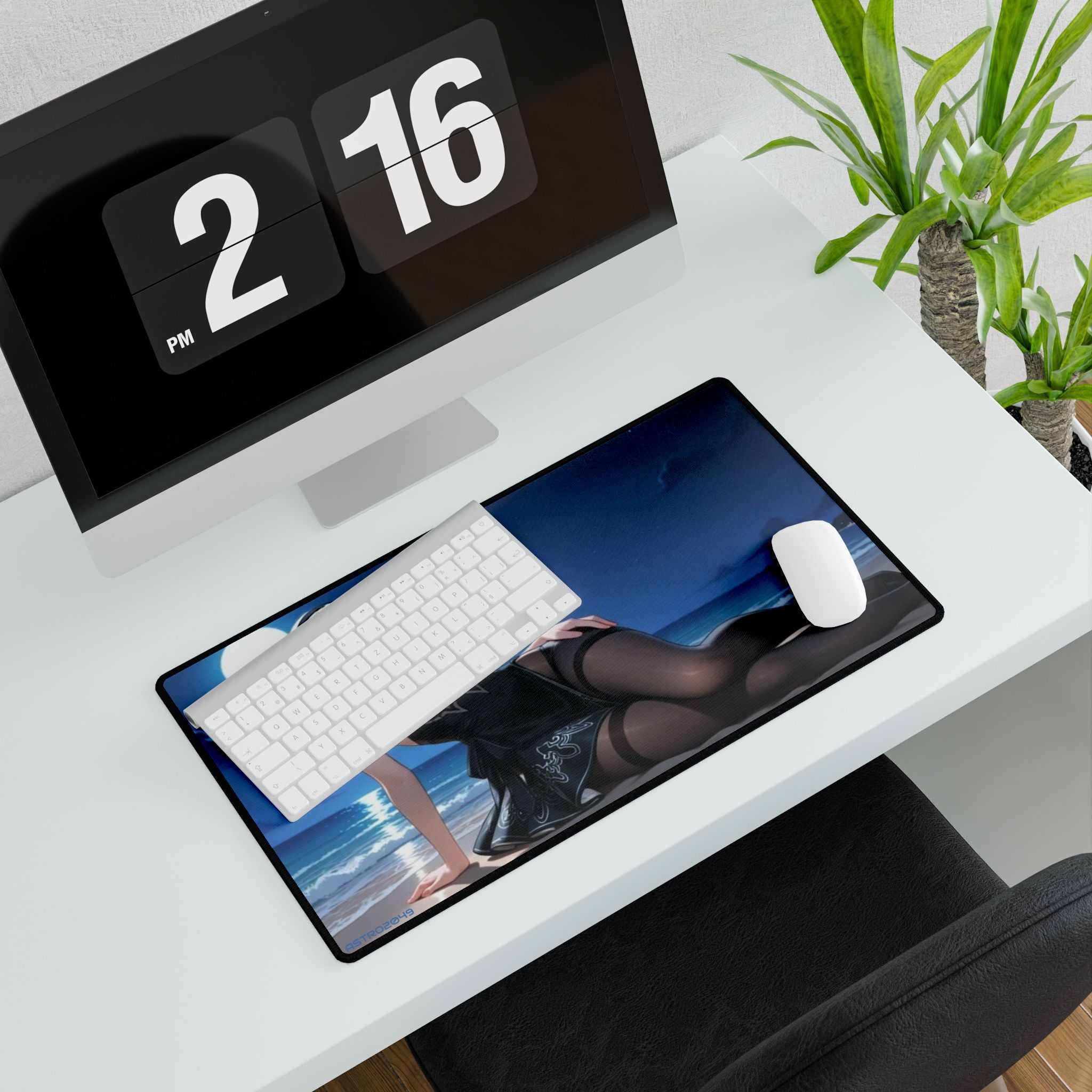 Nier: Automata - 2B -Elegant Themed Desk Mats for Gaming & Office, Custom Mat for Workstation, Anime Character Print, Gift for Gamers