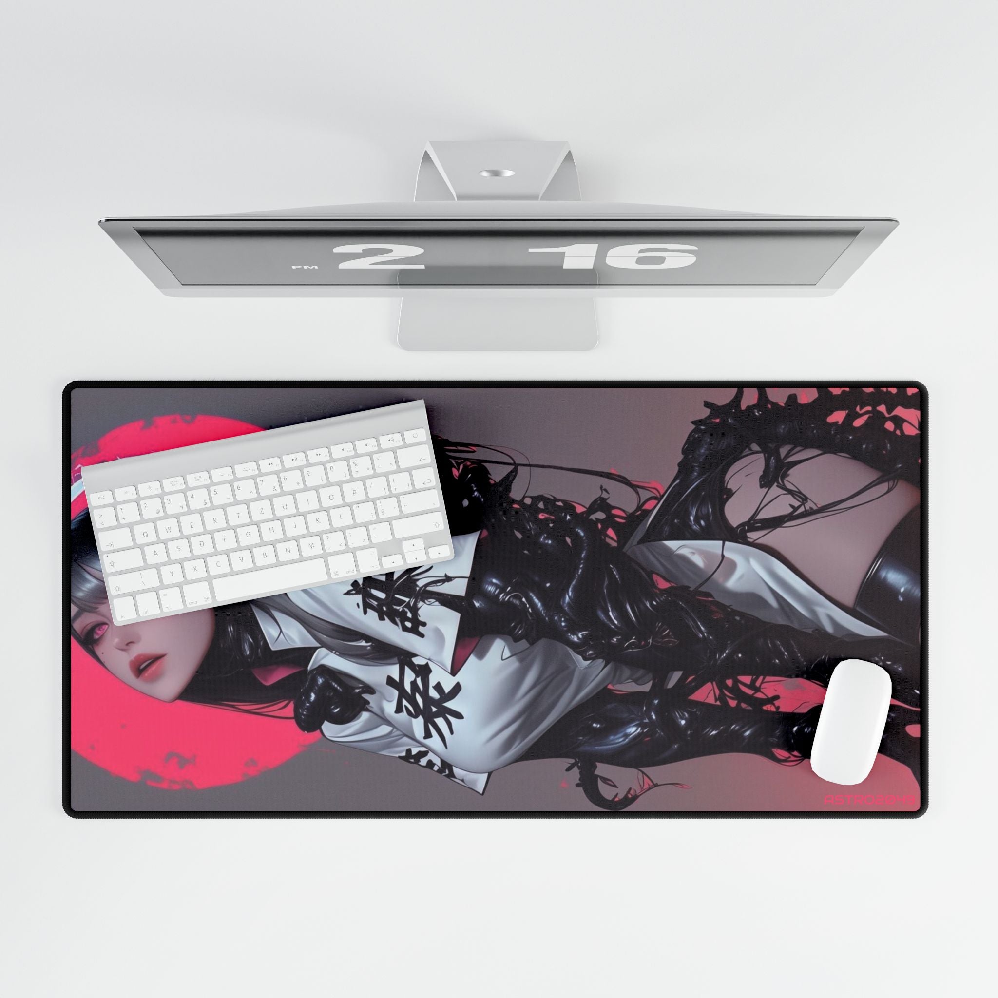 CYBERPUNK - GEISHA - Anime-Inspired Desk Mat, Gaming Desk Pad, Manga Art Mouse Pad, Desk Decor for Home Office, Unique Gift for Gamers