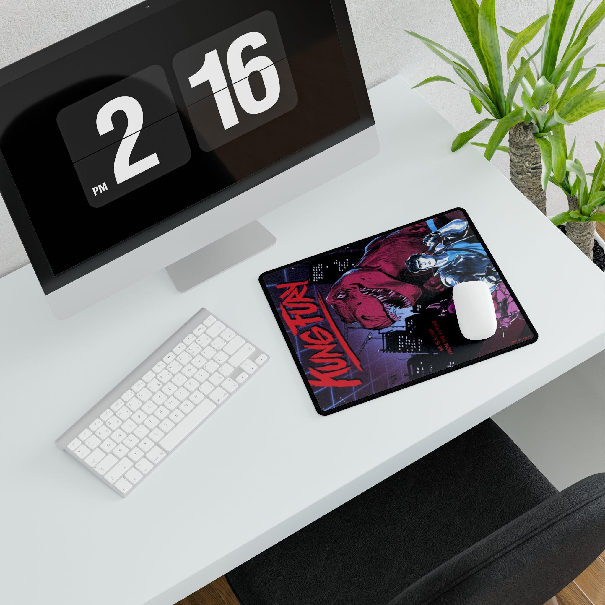 KUNG FURY - Desk Mat - Retro Gaming Desk Pad, Computer Mouse Pad, Home Office Decor, Gaming Gear, Unique Gift Idea