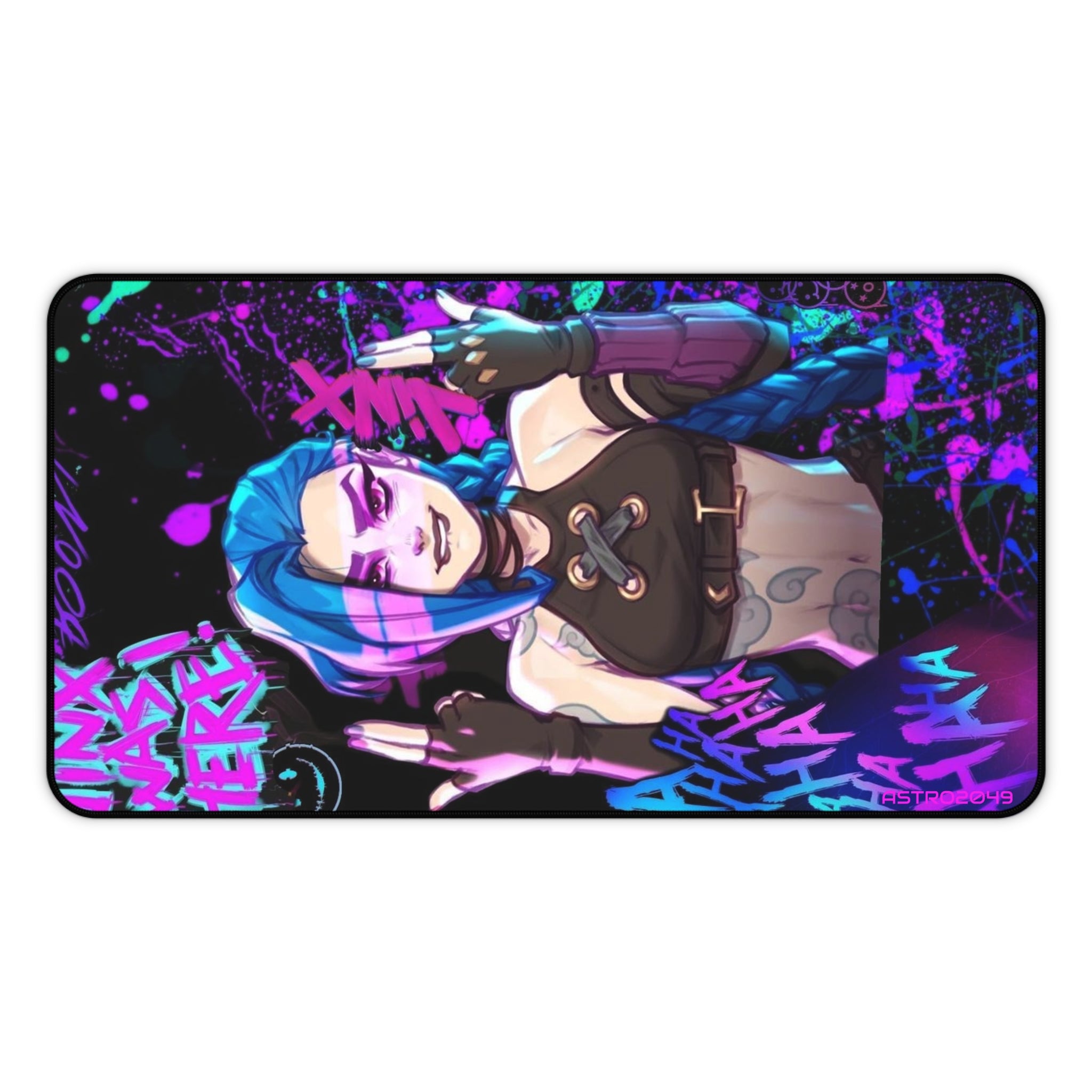 League of Legends - Arcane: JINX - Vibrant Desk Mat with Edgy Design - Perfect for Gamers, Home Office, Unique Gift, and Halloween Vibe