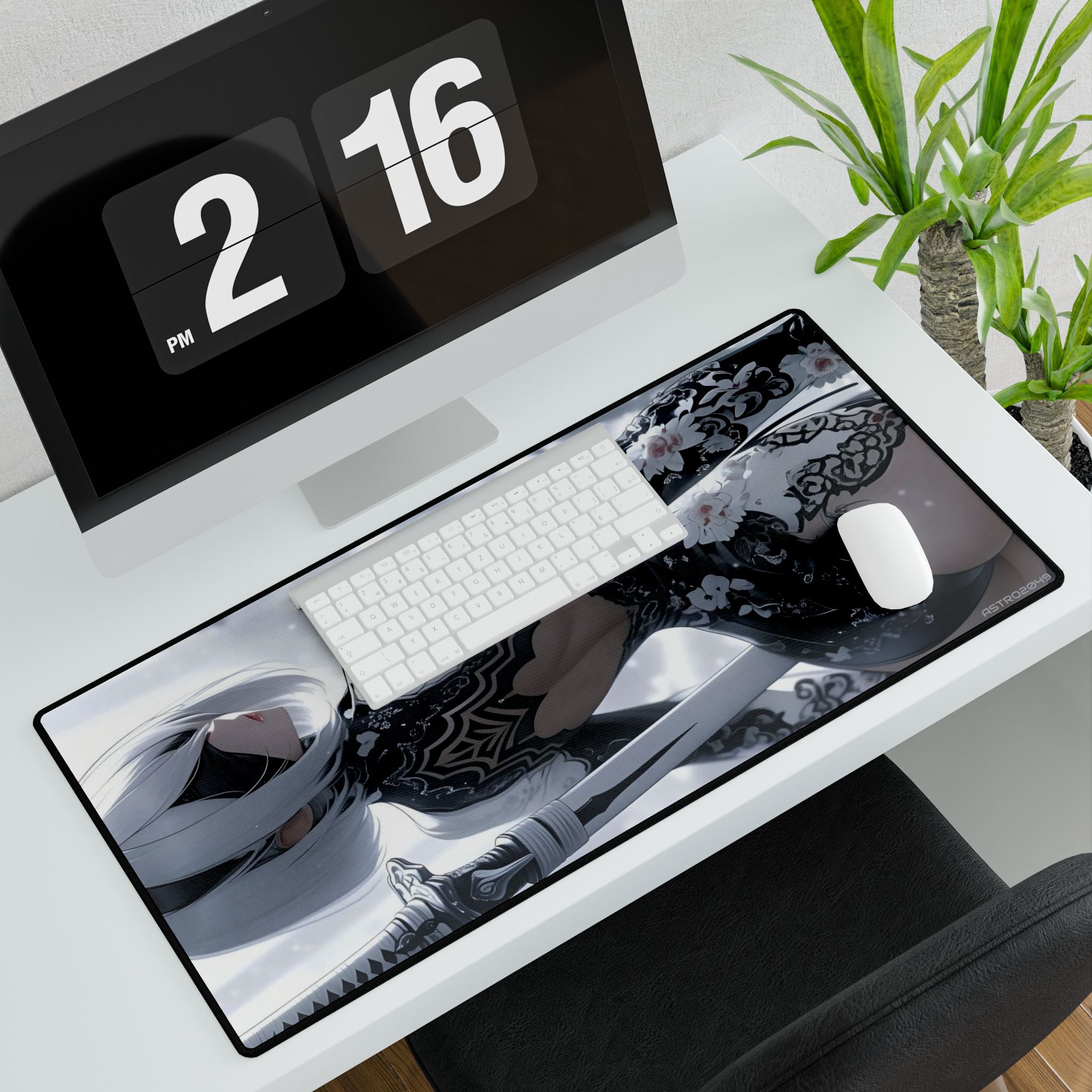 Nier: Automata - 2B - Anime-Inspired Desk Mats for Gamers & Creatives, Desk Accessories, Office Decor, Gaming Setup, Aesthetic Home Office