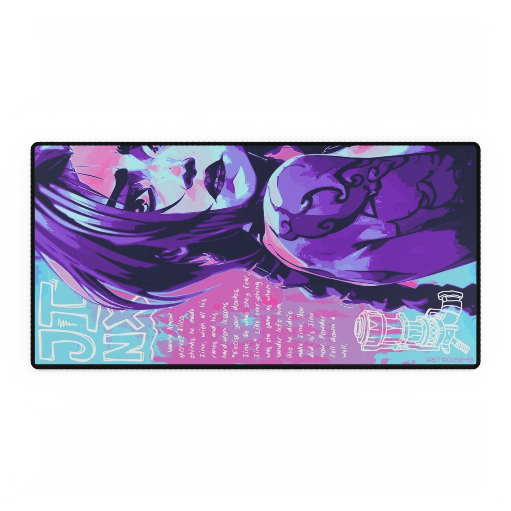 League of Legends - Arcane: JINX - Cool Desk Mats with Vibrant Designs for Gamers, Home Office Decor, Unique Gift Ideas, Gaming Accessories