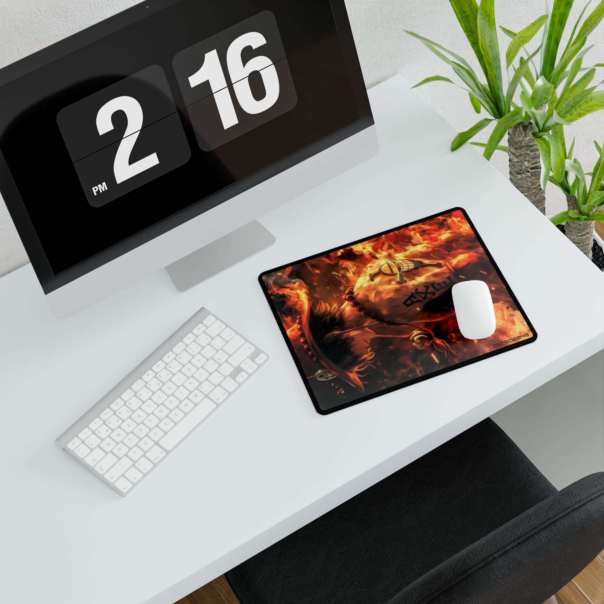ONE PIECE - ACE - Anime-Inspired Desk Mat for Gaming & Work, Large Desk Pad, Office Decor, Mouse Pad, Unique Desk Accessory, Anime Gifts