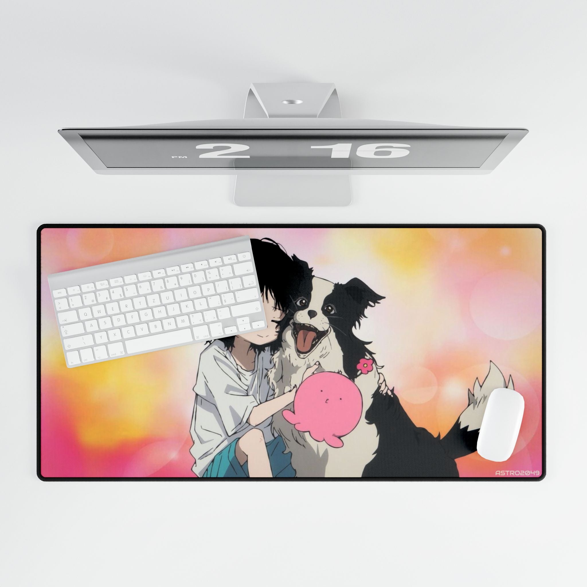 TAKOPIS ORIGINAL SIN - Anime-Inspired Desk Mat for Pet Lovers, Gaming and Office Decor, Vibrant Mouse Pad, Unique Gift for Students