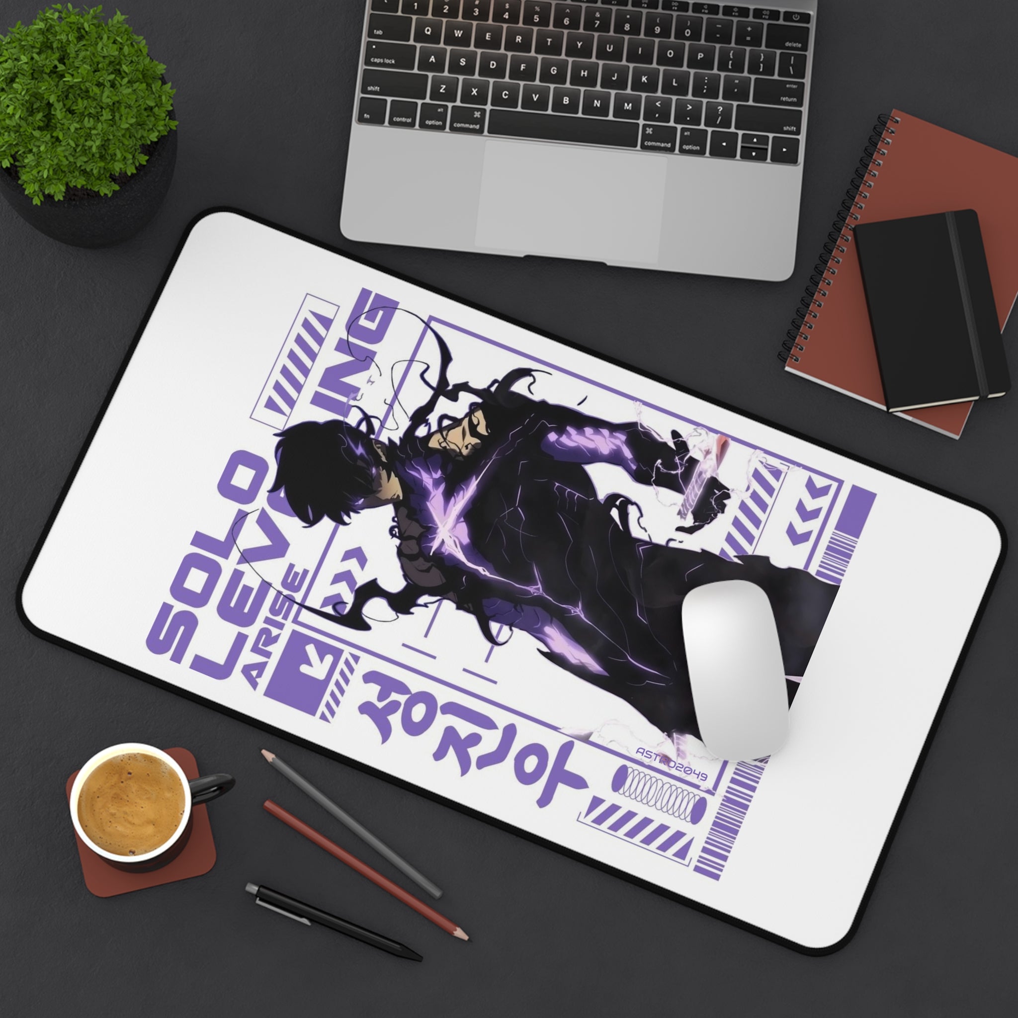 SOLO LEVELING - Sung Jinwoo - ARISE - Anime Desk Mat with Solo Leveling Design, Gaming Mouse Pad, Home Office Decor, Gift for Gamers