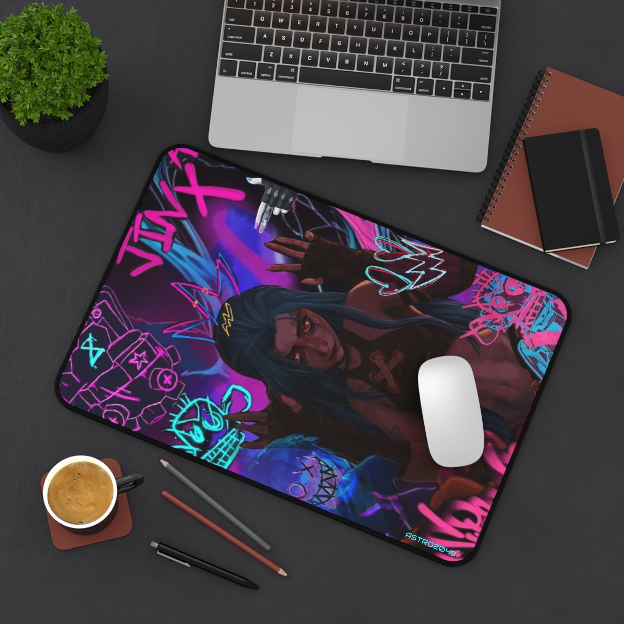 League of Legends - Arcane: JINX - Vibrant Gaming Desk Mat | Stylish Mousepad for Gamers | Perfect Gift for Gaming Enthusiasts.