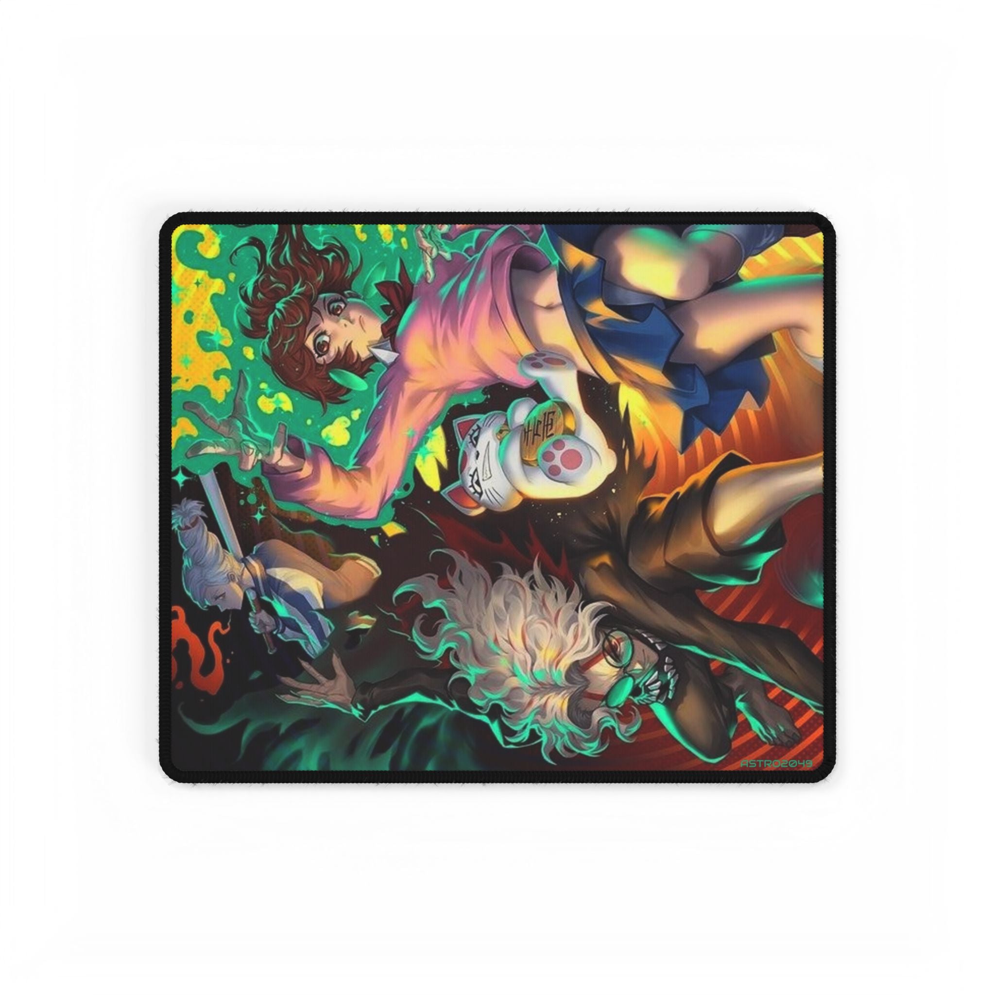 DANDADAN: Momo / Okarun - Vibrant Gaming Desk Mat - Anime Style, Desk Accessories, Gamer Gift, Office Decor, Desk Organization