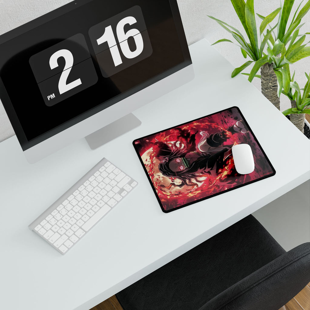 DEMON SLAYER - Kimetsu no yaiba - Anime-Themed Desk Mat with Unique Art, Gamer Desk Accessories, Home Office Decor, Anime Gifts for Fans