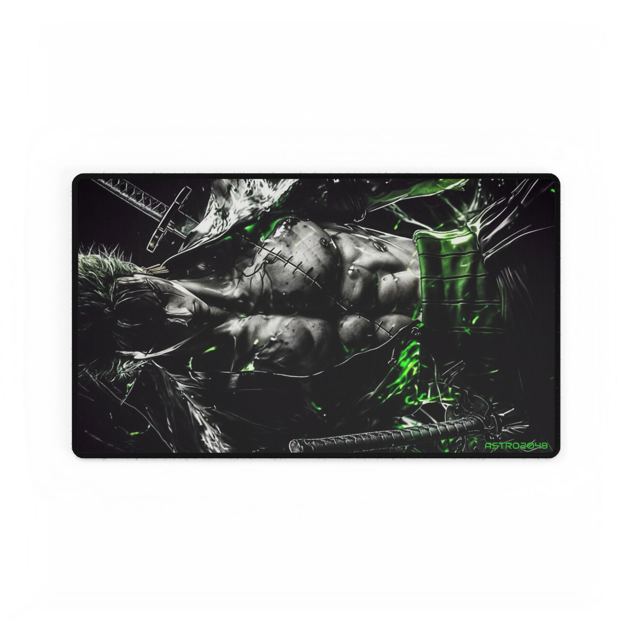 ONE PIECE - ZORO - Edgy Gamer Desk Mats - Perfect for Home Offices, Gaming Rooms, and Unique Gifts - Stylish Mouse Pads, Desk Accessories