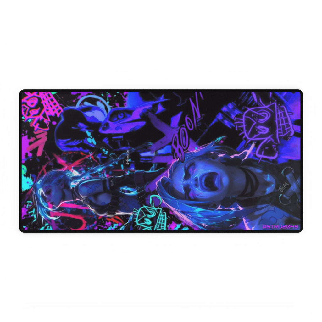 League of Legends - Arcane: JINX - Vibrant Gamer Desk Mats, Gaming Accessories, Home Office Decor, Stylish Mouse Pad, Unique Workstation Mat
