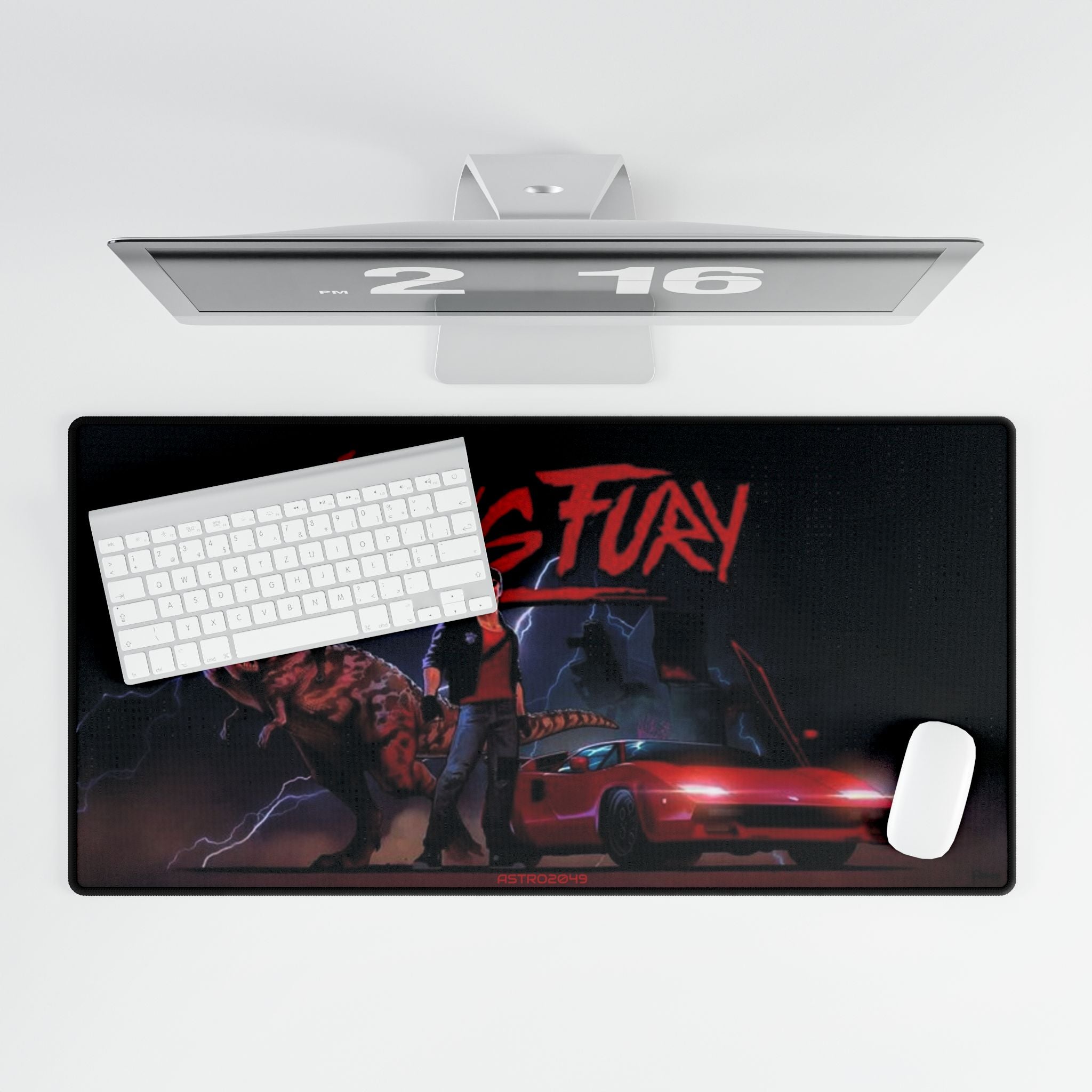 KUNG FURY - Inspired Desk Mat, Gamer Desk Accessories, Retro Office Decor, Unique Gift for Gamers, Computer Mousepad