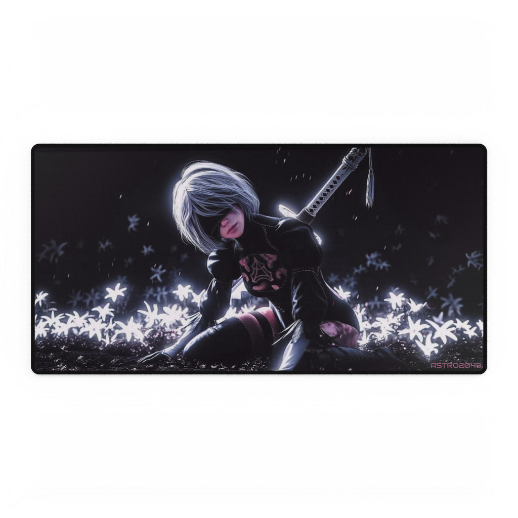 Nier: Automata - 2B - Futuristic Gaming Desk Mat, Non-Slip Mouse Pad, Art Gamer Decor, Office Accessory, Ideal Gift for Gamers