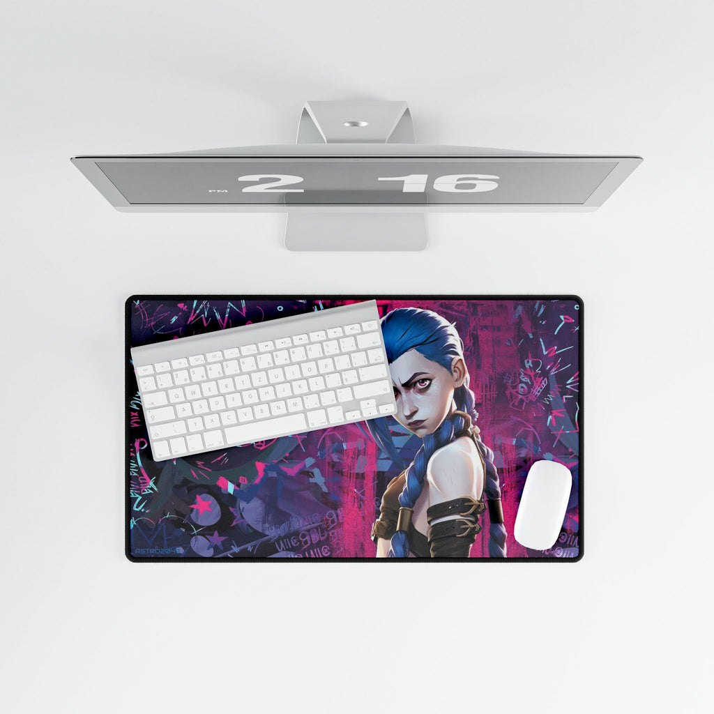 League of Legends - Arcane: JINX - Vibrant Gamer Desk Mat with Character Design, Mouse Pad, Office Decor, Gaming Accessories, Gamers Gift