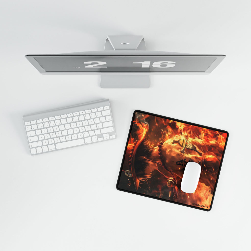 ONE PIECE - ACE - Anime-Inspired Desk Mat for Gaming & Work, Large Desk Pad, Office Decor, Mouse Pad, Unique Desk Accessory, Anime Gifts