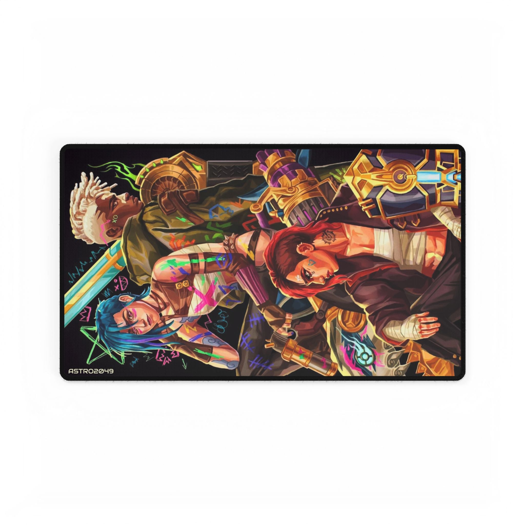 League of Legends - Arcane: JINX - Vibrant Gaming Desk Mat, Colorful Mouse Pad, Office Decor, Gamer Gift, Desk Accessory, Home Office