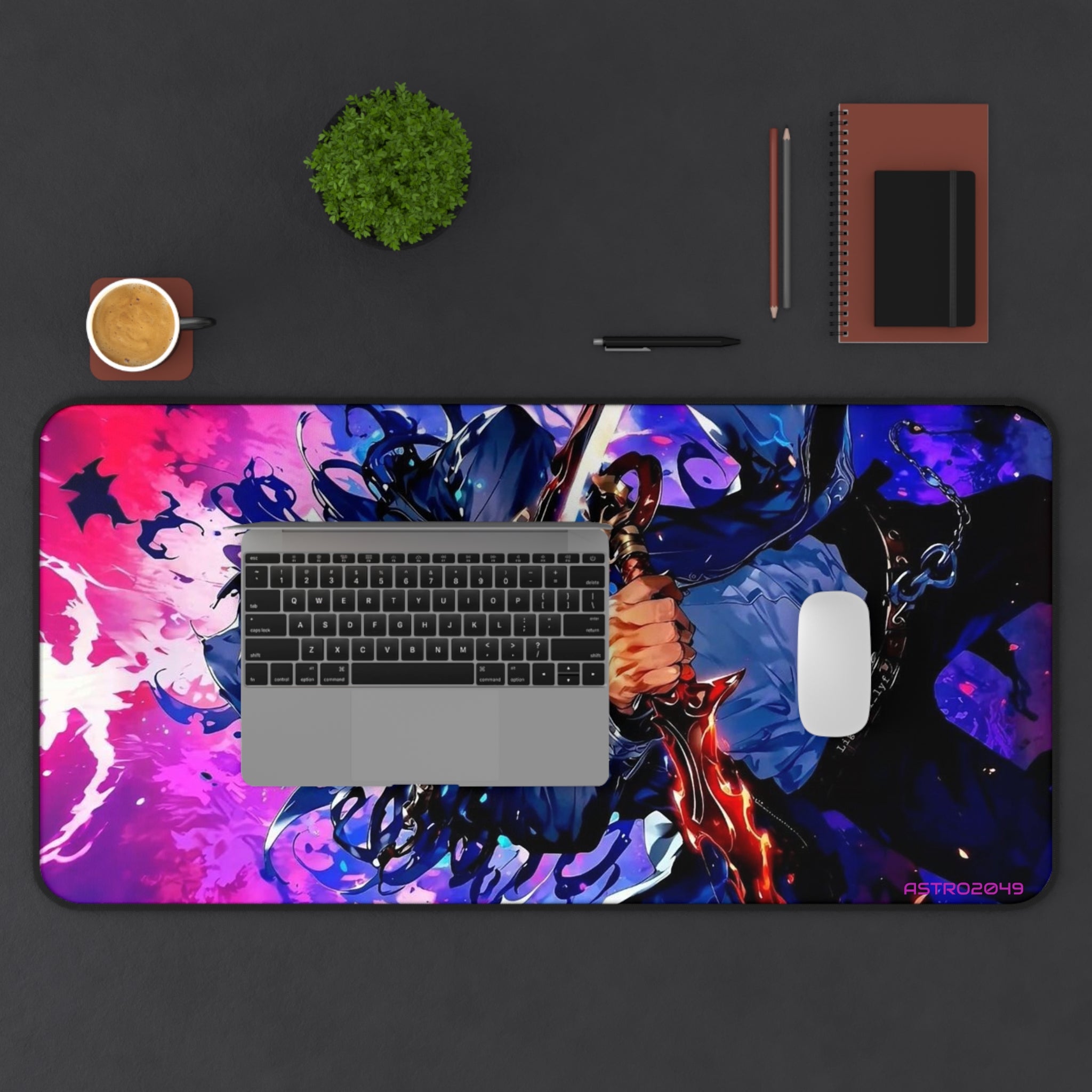 SOLO LEVELING - Sung Jinwoo - ARISE - Vibrant Anime Desk Mat - Gaming, Work, Home Office, Personalized Gift, Desk Accessories, Desk Decor