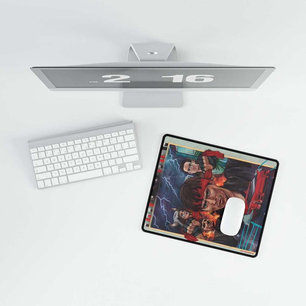 KUNG FURY - Retro Action Desk Mat for Gamers and Movie Lovers, Gaming Accessories, Home Office Decor, Gift Idea, Desk Organizer