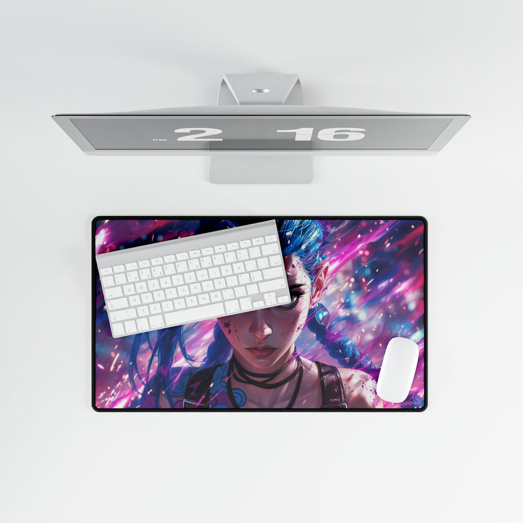 League of Legends - Arcane: JINX - Vibrant Gamer Desk Mat | Artistic Gaming Pad for Home Office, Computer, Custom Desk Accessories, Gift