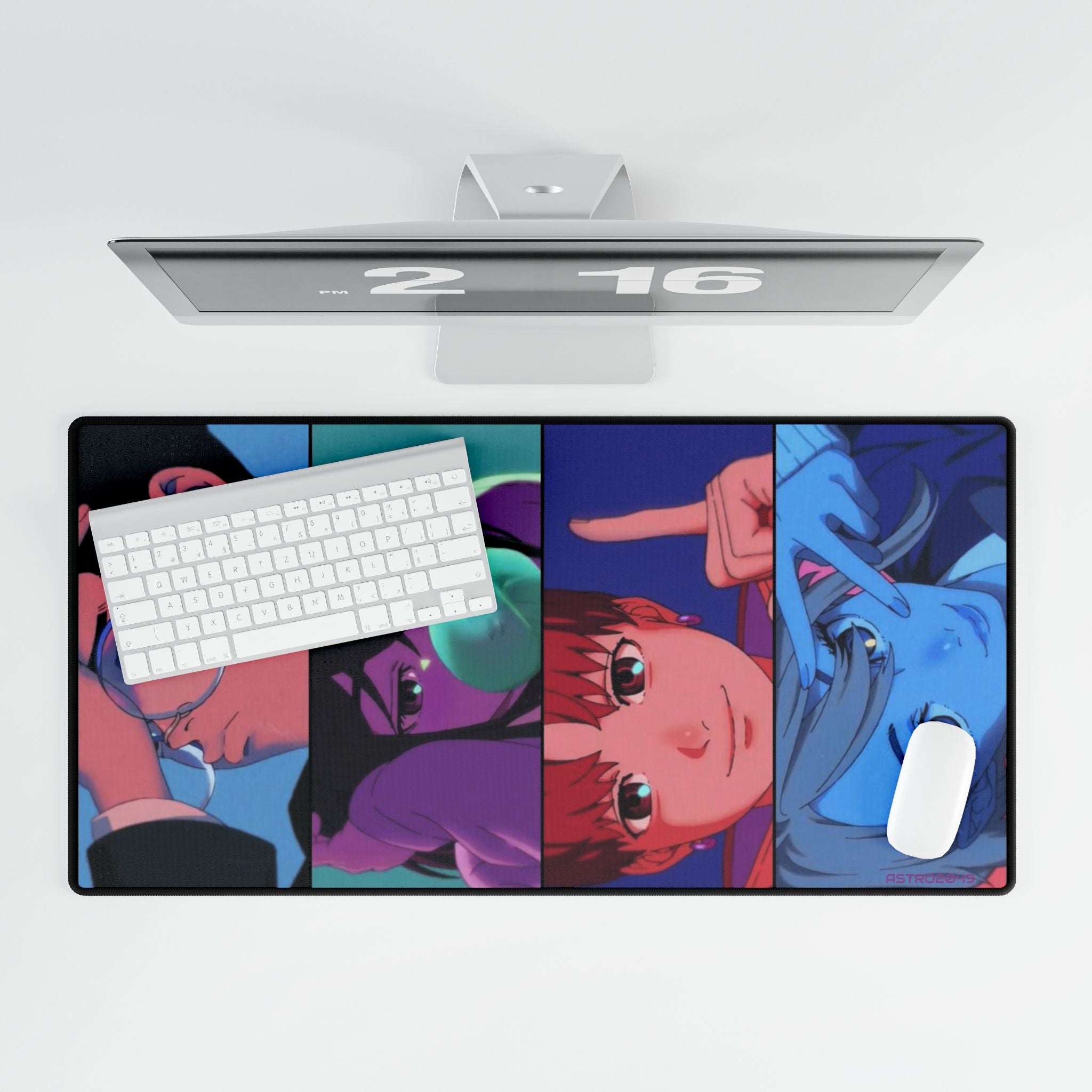 DANDADAN: Momo / Okarun - Vibrant Desk Mats for Gamers, Aesthetic Desk Accessories, Retro Anime Mouse Pad, Gift for Students